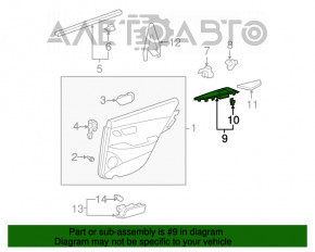 Rear left window lift control trim Lexus ES350 07-09 wood grain, worn