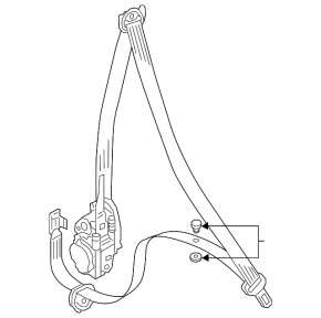 Audi Q5 80A 18-24 beige driver's seat belt, broken, pin broken