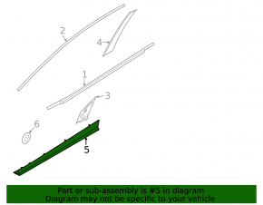 Lower rear right door trim Nissan Murano 25-26 SV, SL, black
