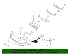 Right fog light frame Hyundai Sonata 18-19 for LED