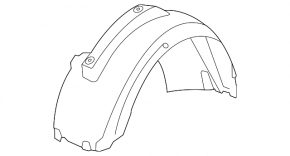 Front right rear fender liner Audi A3 06-13