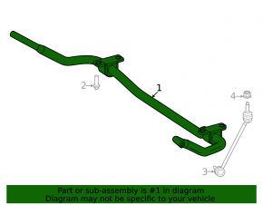 Front stabilizer Mercedes C-class W206 300 22-25 AWD, sport
