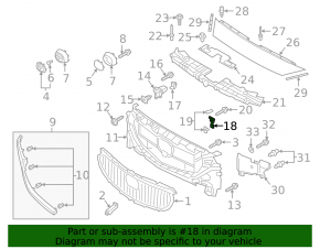 Mazda 6 18-21 center grille bracket
