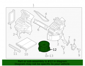 Mazda CX-5 13-16 heater fan motor