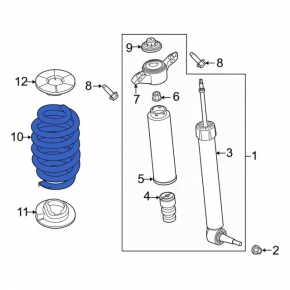Front left spring Ford Explorer 20-24 RWD