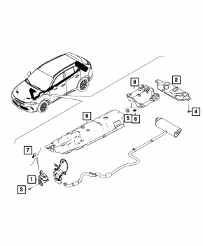 Jeep Compass 23-25 2.0T Muffler Heat Shield