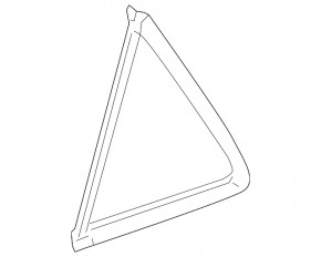 Mercedes W164 ML rear left triangle door glass
