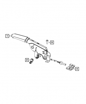 Parking brake lever Fiat 500 12-19