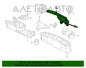 Parking brake lever Fiat 500 12-19