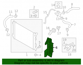 Radiator deflector left Hyundai Elantra UD 11-13