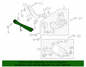 Lower rear left control arm Volvo S60 19-25