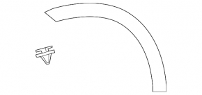 Front right fender arch trim Volvo V90 17-22 usa