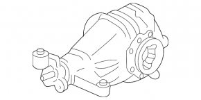 Rear differential gearbox Lexus GS350 07-11 AWD 3.7, rusty, cracked silent blocks