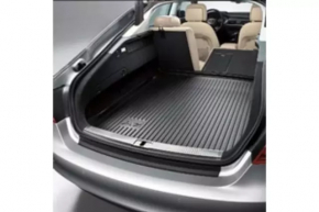 Black rubber trunk mat for Audi A6 C7 12-18, dented