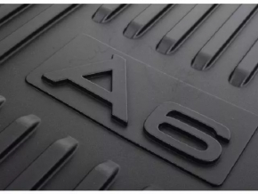 Black rubber trunk mat for Audi A6 C7 12-18, dented