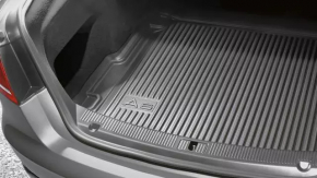 Black rubber trunk mat for Audi A6 C7 12-18, dented