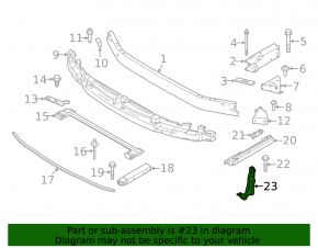 Front Bumper Lower Reinforcement Front Fang Bracket Left BMW X1 F48 16-22