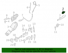 Plug for outer door handle, rear right BMW 5 F10 11-16