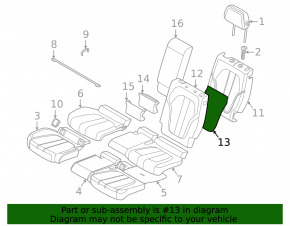 Heated 2nd row seat, upper right, BMW X7 G07 19-25