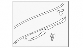 Left hood-wing seal for Lexus CT200h 11-17
