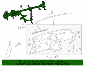 Lexus IS 14-17 underdash reinforcement pipe