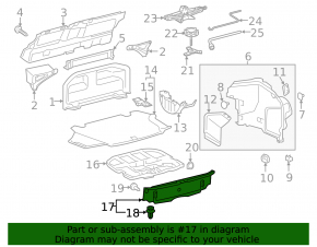 Lexus ES300h ES350 trunk opening trim 13-18