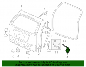 Trunk door lock Honda CRV 15-16 with closer