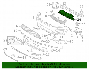 Front bumper absorber VW Touareg 15-17