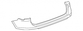Rear bumper bare upper part VW Touareg 15-17