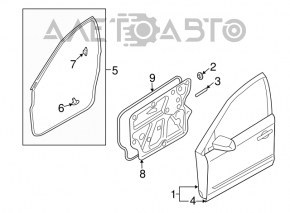 Front right door panel for Nissan Murano z50 2003-2005