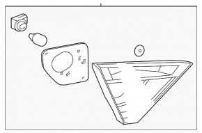 Light inside trunk lid right Toyota Camry v55 15-17 usa DEPO