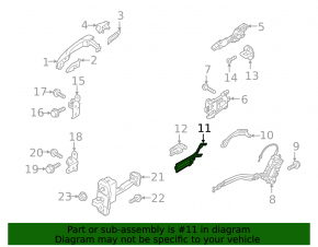 Rear right door lock bracket for Hyundai Tucson 16-21