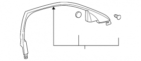 Door frame inner front left Cadillac CTS 14- scratches