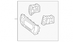 Kia Sportage 20-22 center dashboard trim with deflectors for an 8" display, black with chrome trim