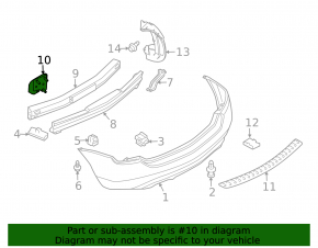 Rear bumper reinforcement fang right Nissan Murano z50 03-07