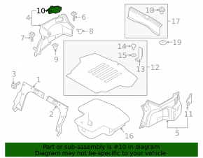 Right arch trim plug Kia Optima 16-20