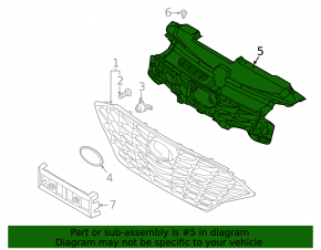Frame frame radiator grill grill Hyundai Sonata 20-22 SEL, SEL Plus, Limited, crack, broken mount