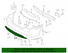 Hyundai Sonata 13-14 rear bumper lip