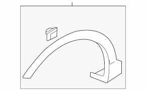 Front left fender arch trim for Hyundai Santa FE Sport 13-18