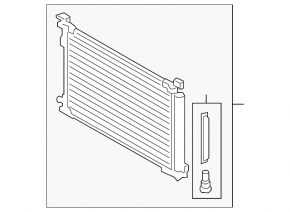 Lexus UX250h 19-24 air conditioner condenser