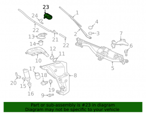 Windshield washer nozzle left Audi Q5 8R 09-17 with heating