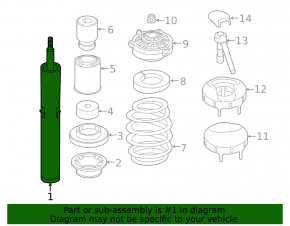 Front left shock absorber assembly for Audi A4 B9 17-25 Sport