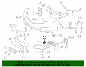 Screws for fastening the front bumper left 2 pcs Honda Clarity 18-21 usa