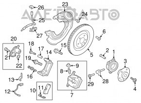 Rear left support Porsche Macan 15-18 electric, silver