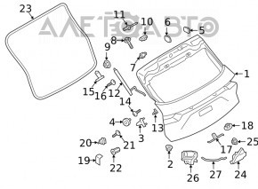 Lower left tailgate bumper Porsche Macan 15-