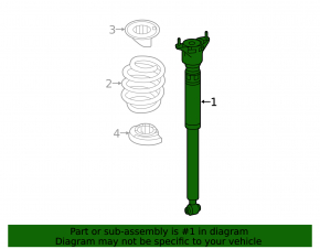 Shock absorber rear left Mercedes GLA 15-20 with support