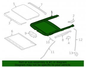 Hatch mechanism frame Mercedes GLS-class X166 13-19