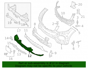 Front bumper lip Mercedes W166 GLE 16-19 off road pkg