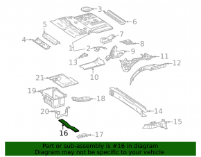 Rear center underbody strut Mercedes W167 GLE 350 450 20-23