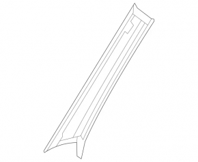 Mercedes GLC 16-22 black front pillar trim, left upper, broken mount